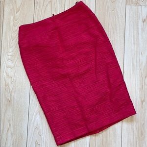 Raspberry Color textured pencil skirt